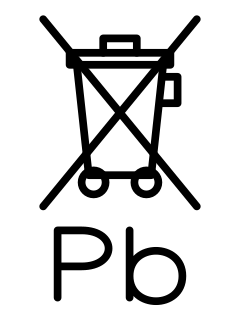 Symbol mit Pb – Batterie enthält Blei